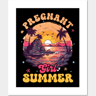 Pregnant Girl Summer vacation Gift For Men Women Posters and Art